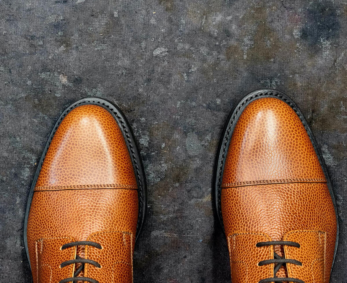 Ypson's boots homme wild cuir graine marron vue de dessus