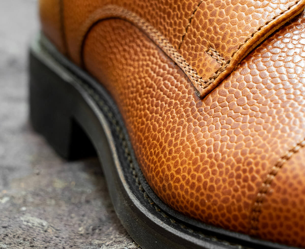Ypson's boots homme wild cuir graine marron goodyear