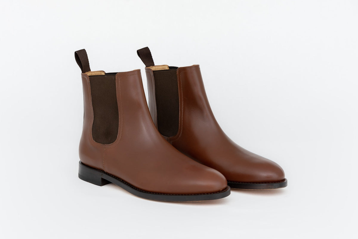 Chelsea boots Cuir chataigne