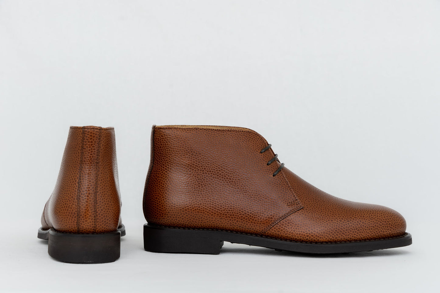 ypsons chukka boots homme cuir graine marron vue de profil