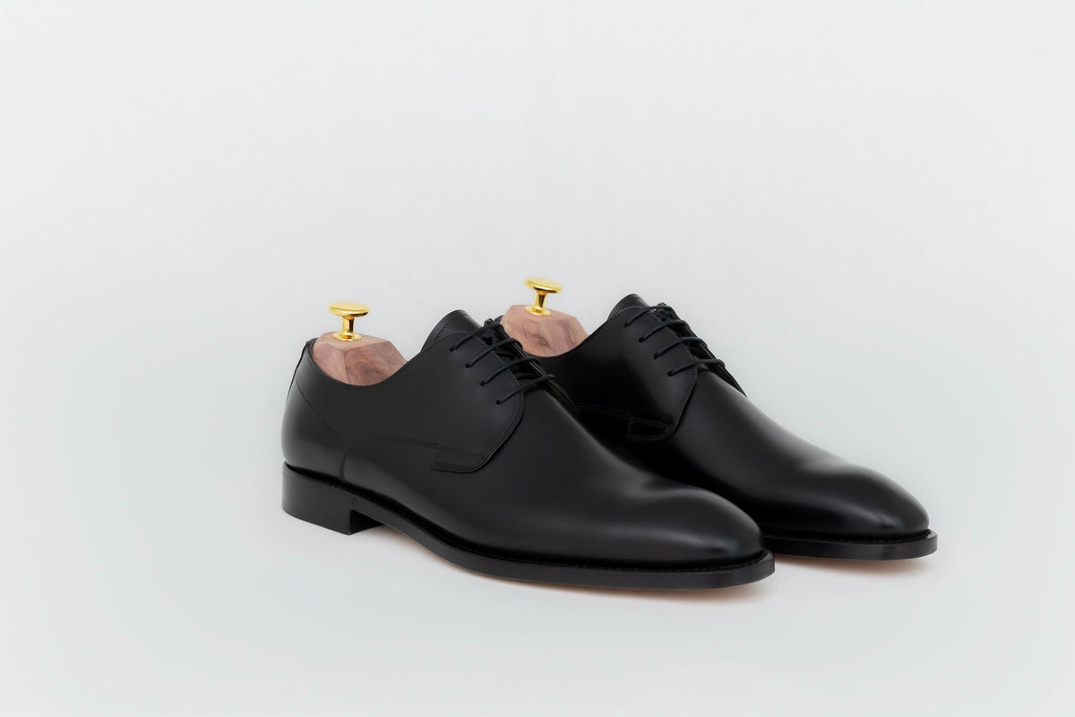 Lincoln ypsons derby lincoln homme cuir noir vue de biais