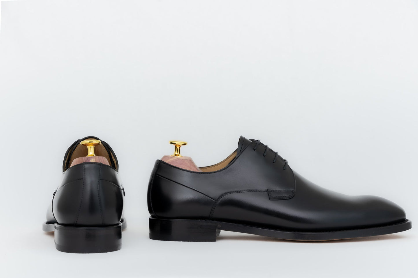 ypsons derby lincoln homme cuir noir vue de profil