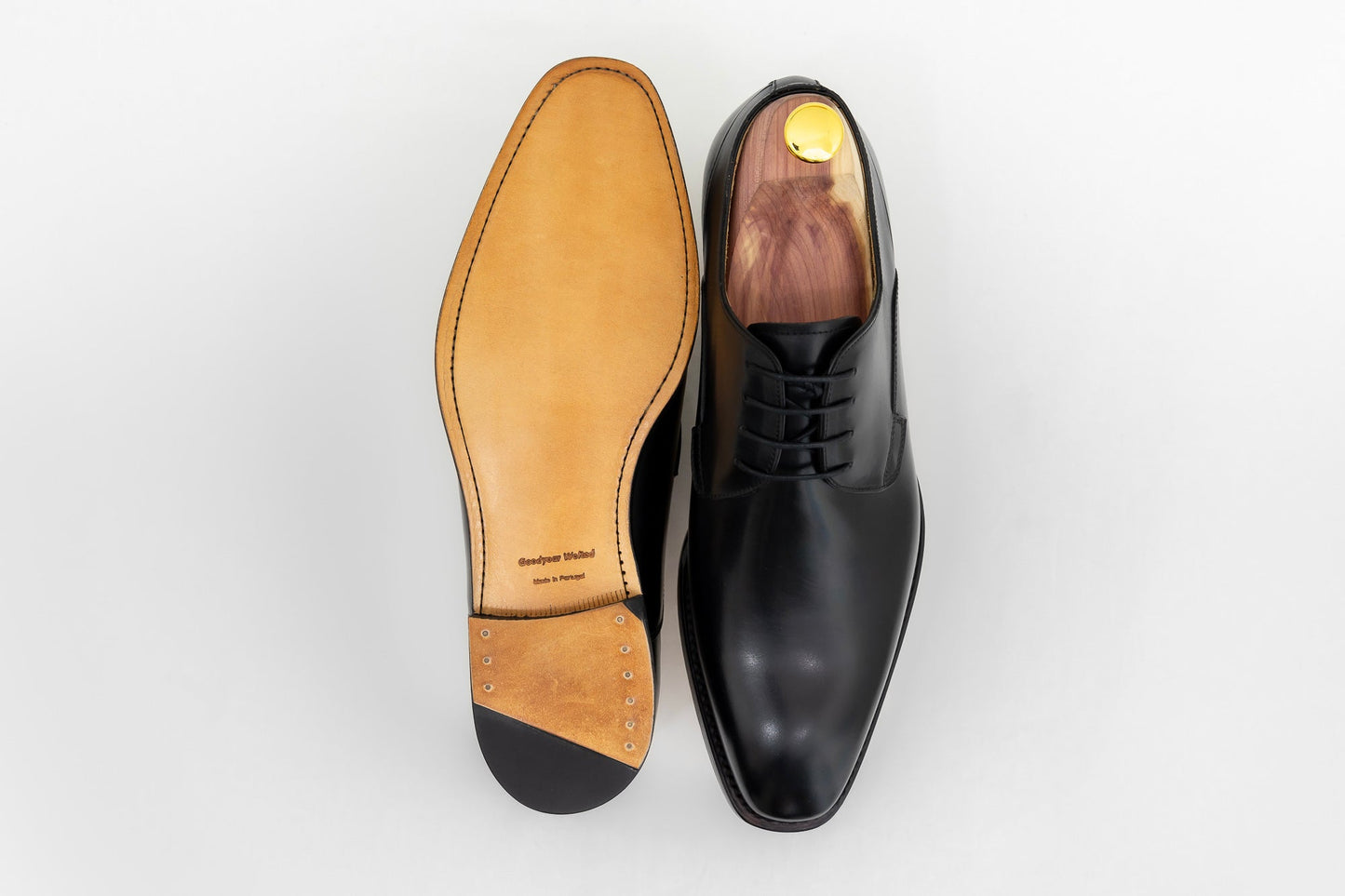 ypsons derby lincoln homme cuir noir vue semelle