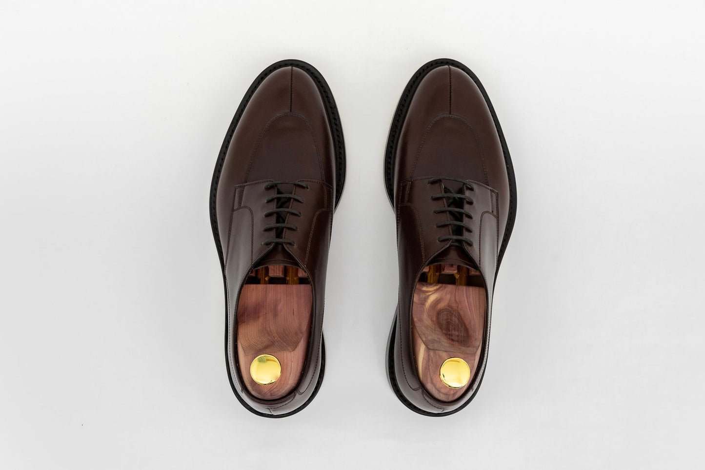 ypsons derby mi chasse homme cuir marron vue dessus