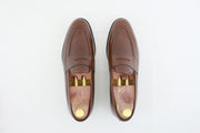 ypsons mocassins homme barcelone chataigne semelle cuir vue dessus
