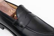 ypsons mocassins homme barcelone noir semelle cuir vue zoom