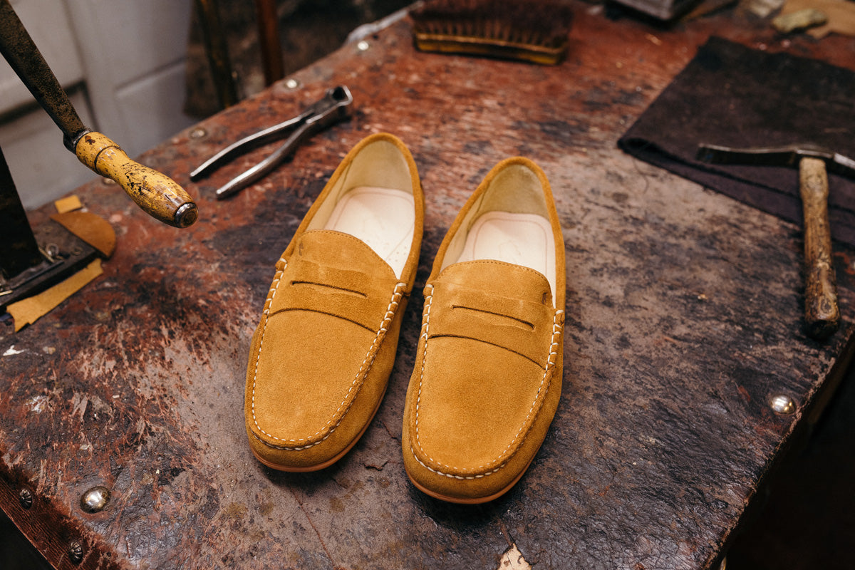 Mocassins Relax Velours caramel