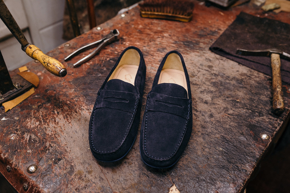 Mocassins Relax Velours marine