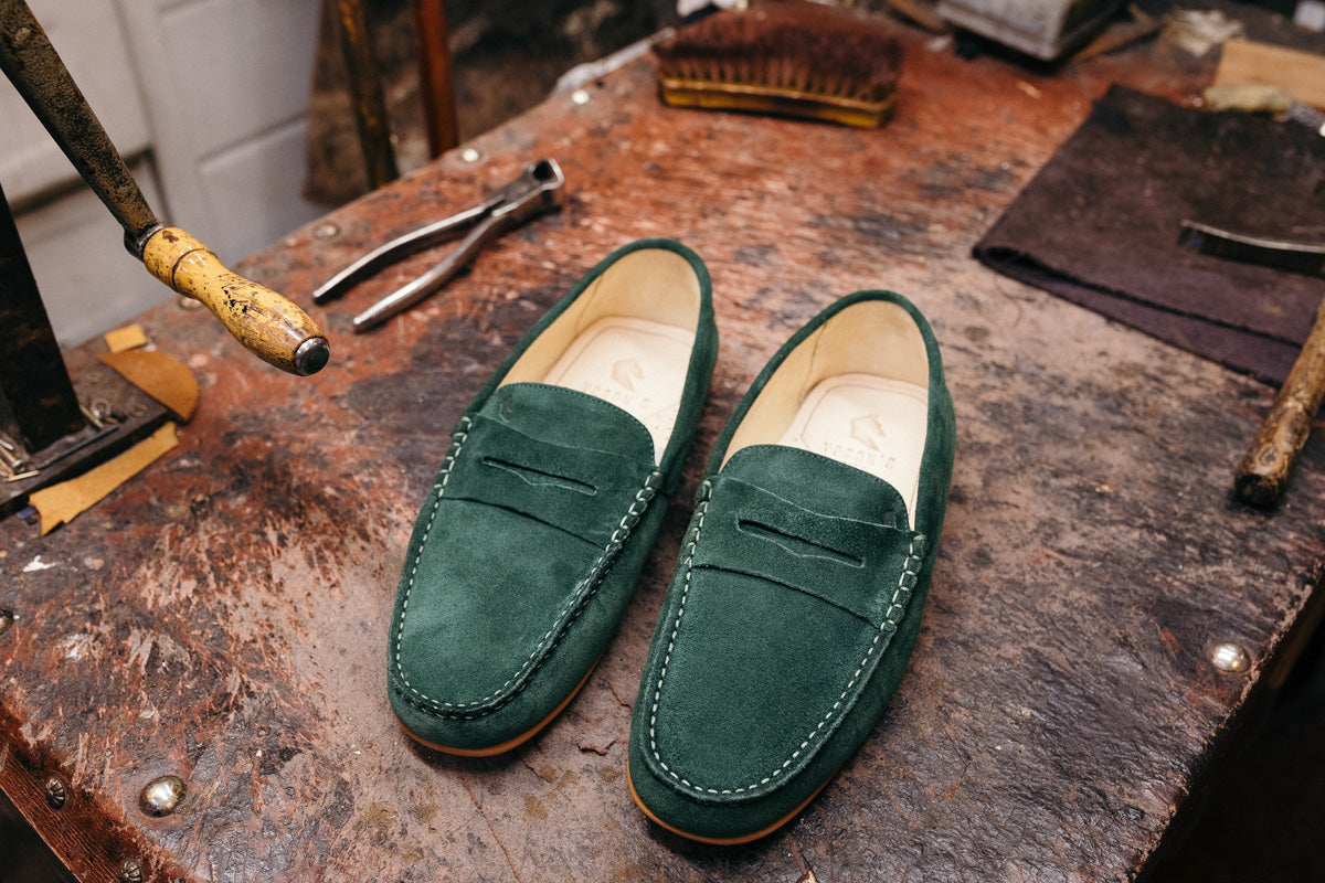 Mocassins Relax Velours vert