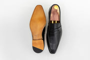 ypsons mocassins homme vercelli cuir noir semelle cuir vue semelle