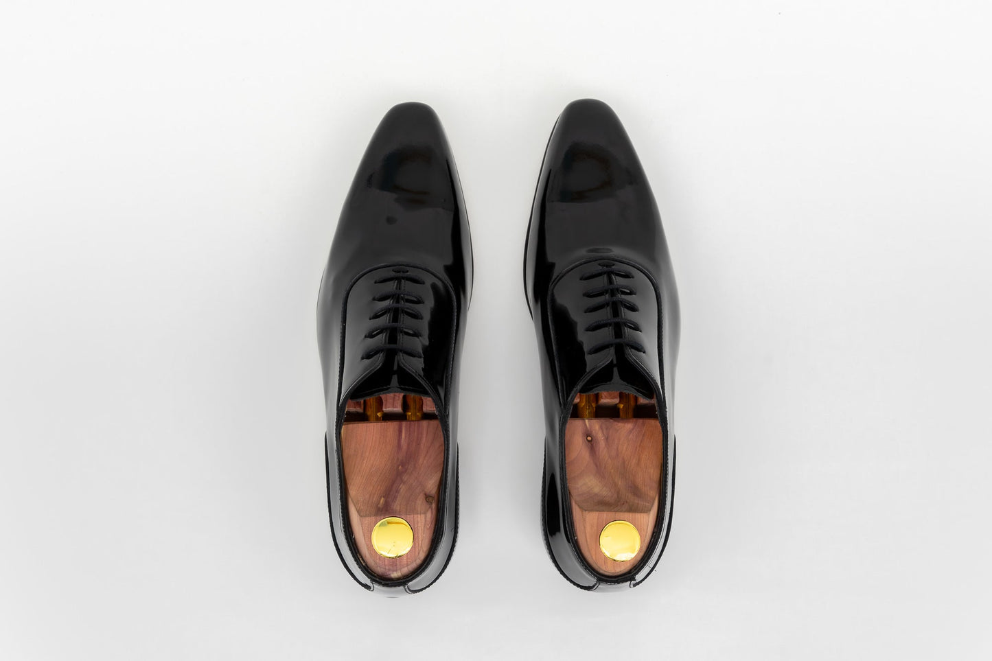ypsons richelieu homme finizio cuir vernis noir semelle cuir vue dessu