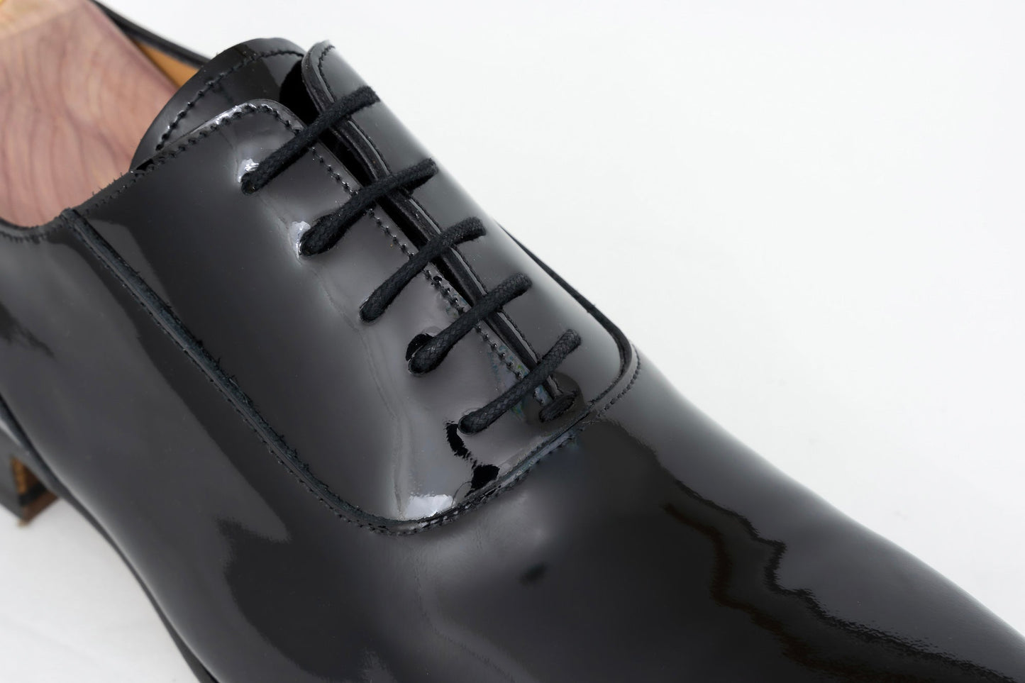 ypsons richelieu homme finizio cuir vernis noir semelle cuir vue zoom