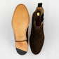 ypsons chelsea boots homme velours marron vue semelle