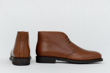 ypsons chukka boots homme cuir graine marron vue de profil