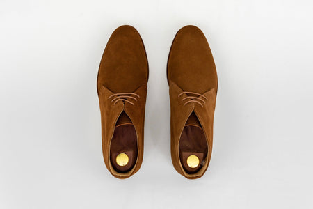 ypsons chukka boots homme veau velours caramel vue dessus