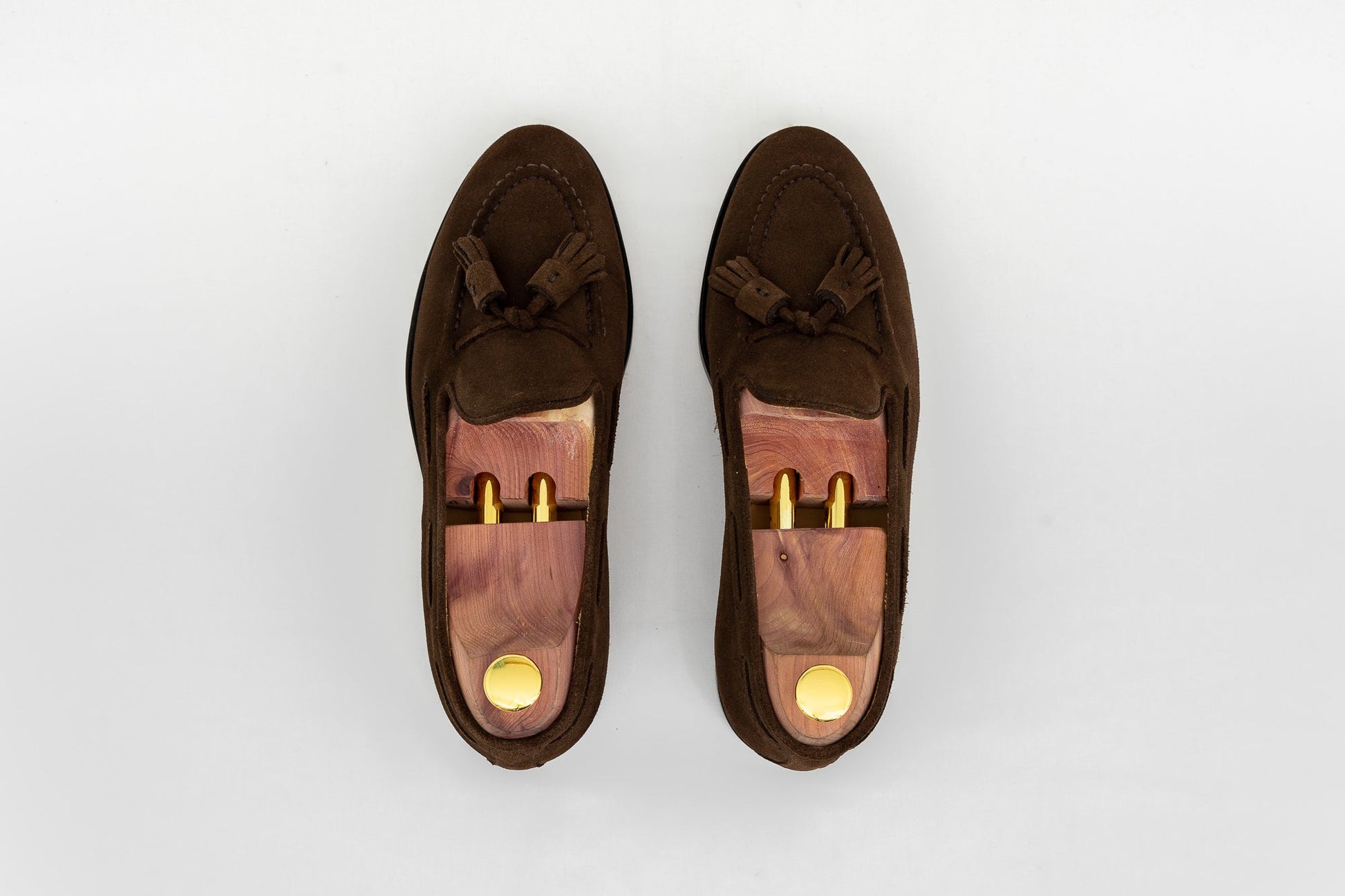 ypsons mocassins homme sevilla velours marron semelle cuir vue dessus